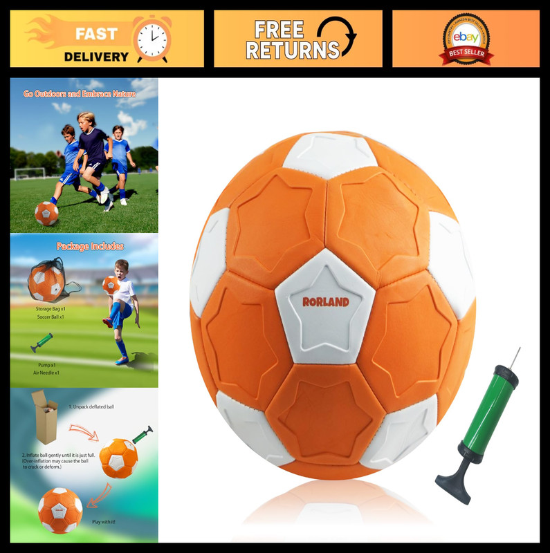 Size 4 Soccer Training Ball – Swerve & Curve Design for Kids, Indoor/Outdoor Fun