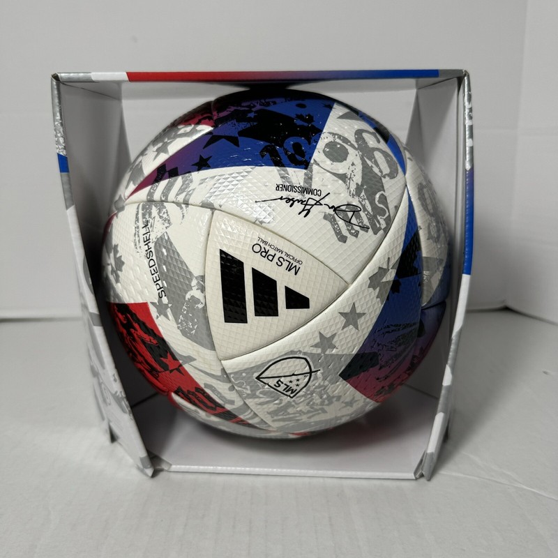 Adidas MLS Pro Official Match Game Ball 2023 24 White Red Soccer HT9026 Size 5