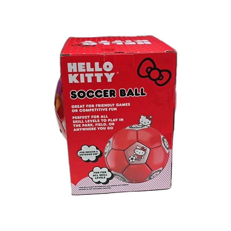 Hello Kitty Red Soccer Ball 26.8in Size 5 NEW In Box! gallery