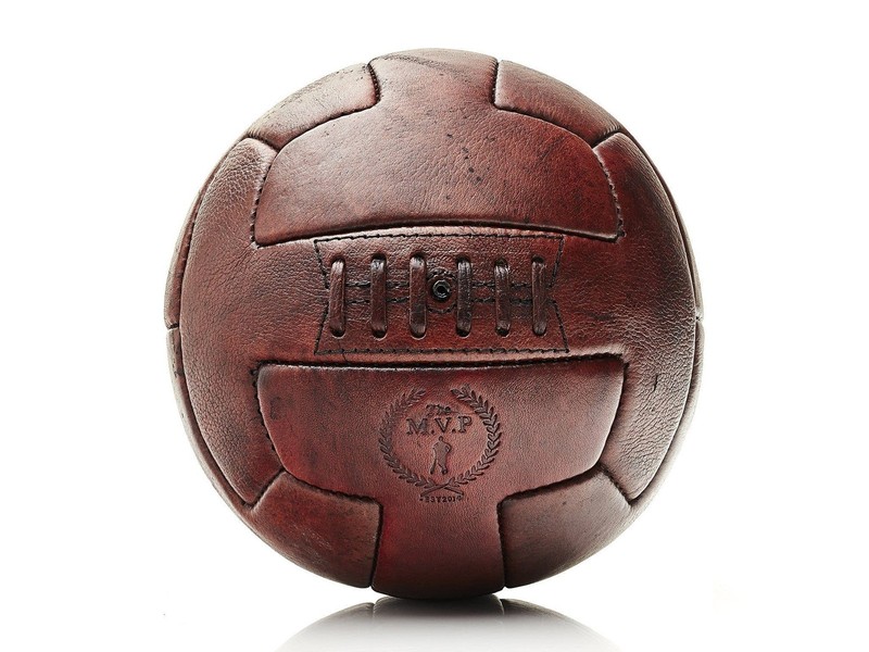 Modest Vintage Player Retro Heritage Brown Leather T Soccer Ball