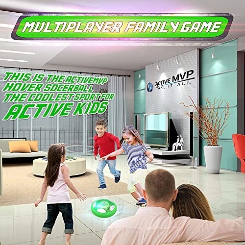 Rechargeable Hover Soccer Ball Set with 2 Goals - Indoor LED Air Soccer Game for gallery