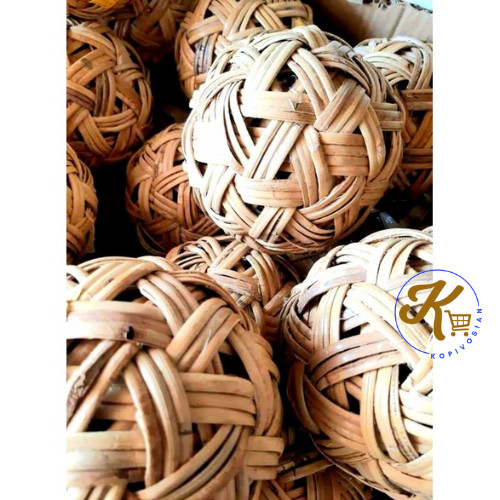 [1 – 5 pcs] Handmade Sepak Takraw Woven Rattan Balls Sport Kick Foot Volleyball