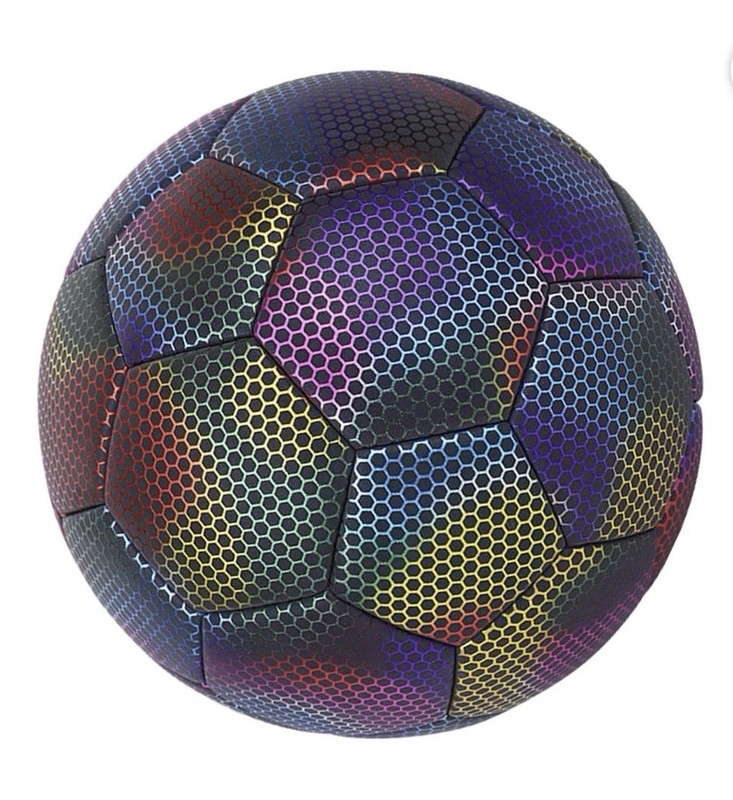 Glow Soccer Ball Rainbow Reflective LED Style Size 5 LumenSports New gallery