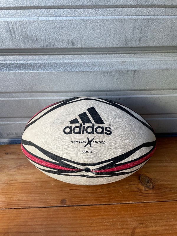Adidas Rugby Ball Torpedo X-Ebition Size 4 Replica Match Ball A02004 Black Red