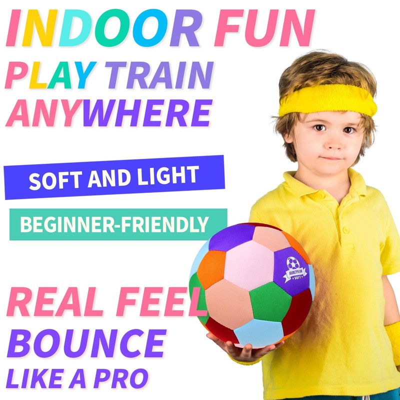 Super Light Soft Soccer Ball Size 3 - Safe and Quiet Indoor Soccer Balls Fun ... gallery