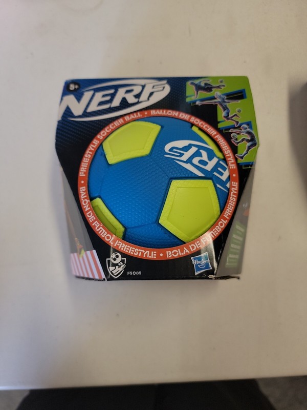 Nerf Freestyle Futbol Soccer Ball – Soft Weighted Size Mini Size Blue Neon Green