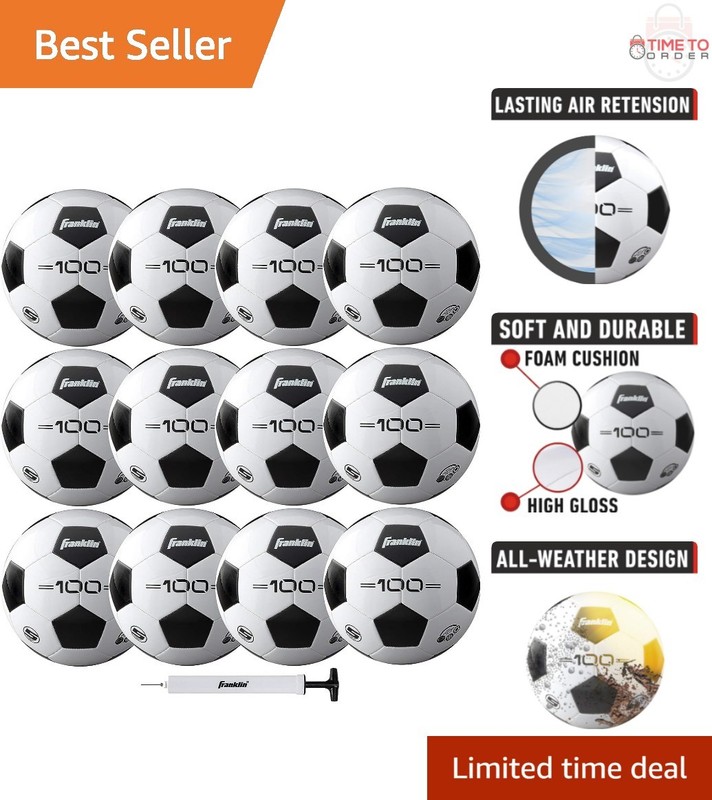 Soccer Balls Plastic Size 3 4 5 All Weather Bulk Pack With Pump