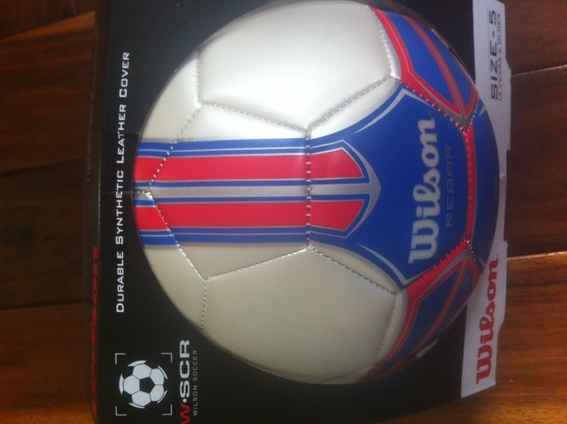 Wilson W-SCR size 5 Rebar Soccer Ball with Durable Synthetic Leather Cover ~ New