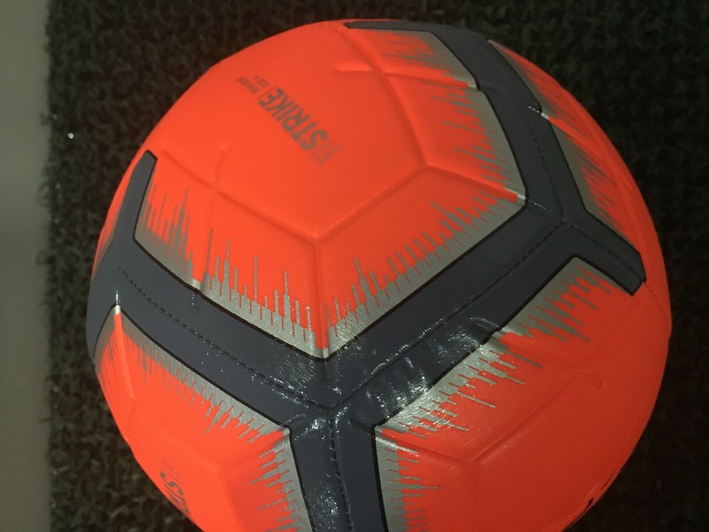 Nike Strike Soccer Ball Size- 4 / Hyper Crimson/Metallic Silver / SC3310 809 gallery