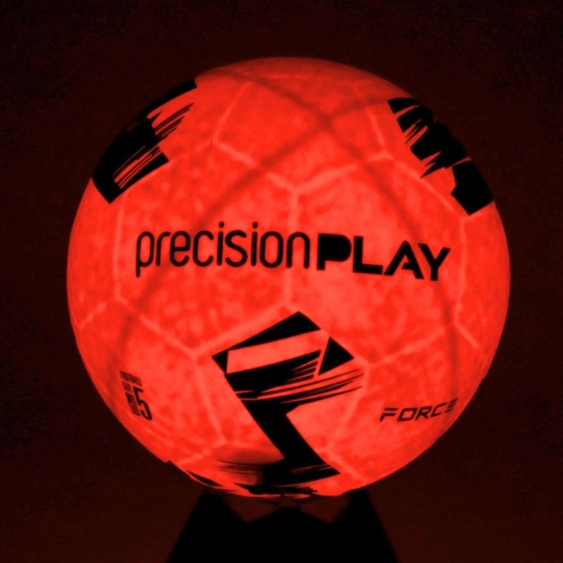 PrecisionPLAY Force LED Light up Football 5 Fluo Orange/Fluo Blue/Black 5 Fluo O