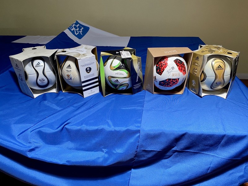 World Cup Final Match Balls Adidas Collection from 2006-2018 Zidane Messi Mbappe