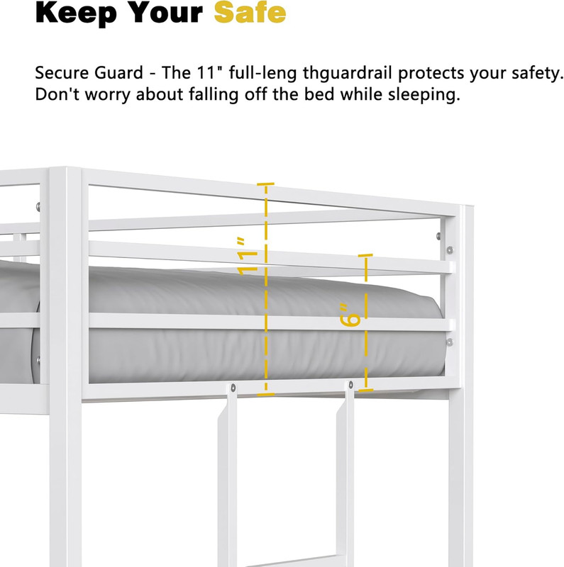 Sturdy Full Metal Bunk Bed - Low Profile, 500lb Capacity, No Box Spring Needed gallery