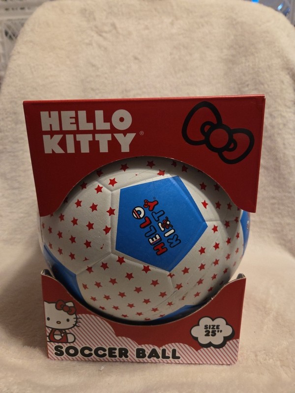 NEW in Box Hello Kitty Patriotic Soccer Ball 25″ Red White & Blue