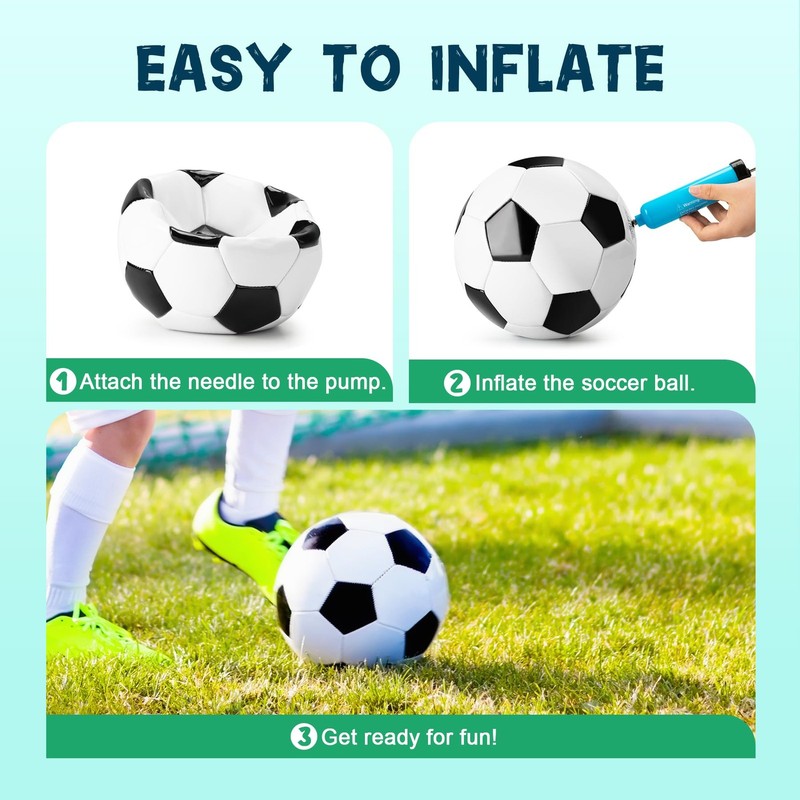 2 Pack Soccer Ball Size 5 with Pump, Indoor Outdoor Sports Training Practice ... gallery