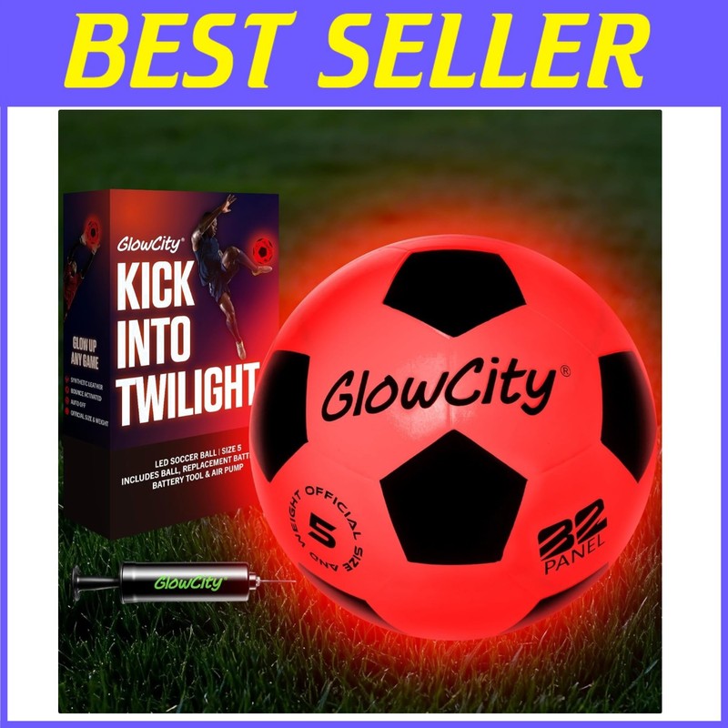 Lighted Soccer Ball - Durable Rubber Construction