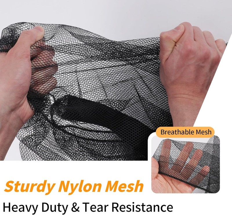 Extra Large Mesh Ball Bag, Heavy Duty Drawstring Storage One Size, Black gallery