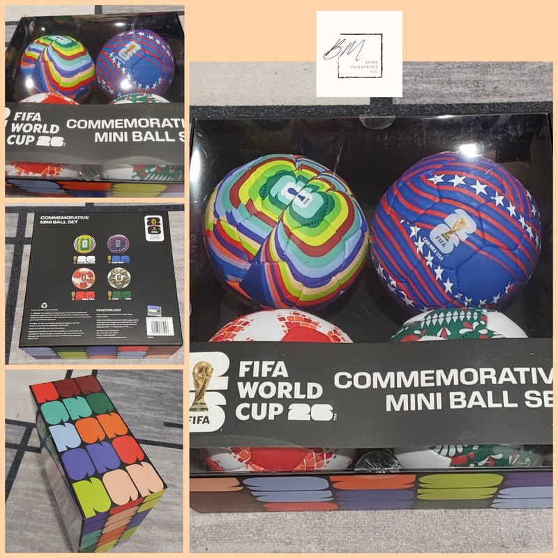 FIFA World Cup 2026 Commemorative Mini Ball Set 4 Pack (CAN MEX USA) NEW Holiday