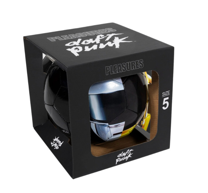 PLEASURES X DAFT PUNK HELMETS SOCCER BALL – BLACK