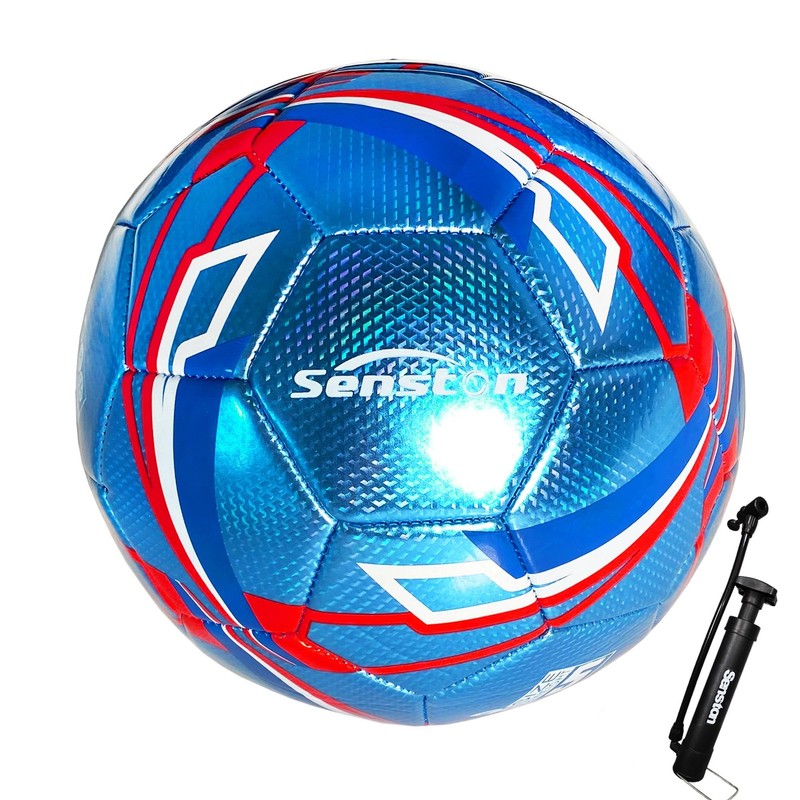Football with Pump, SoftTouch Football Size 5 for Turf and Artificial Grass, Trai…