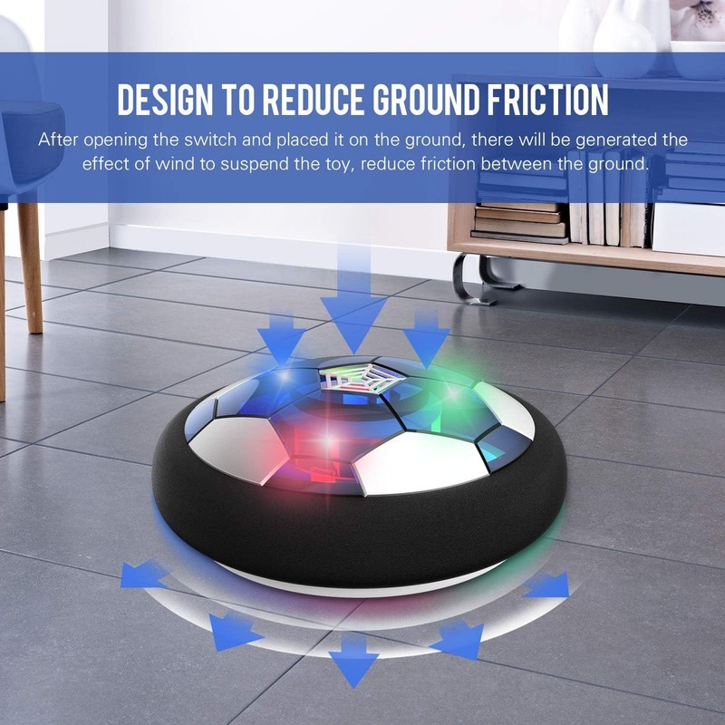 Air Powered Hover Soccer Ball with LED Lights – Fun Indoor/Outdoor Toy for Ag... gallery