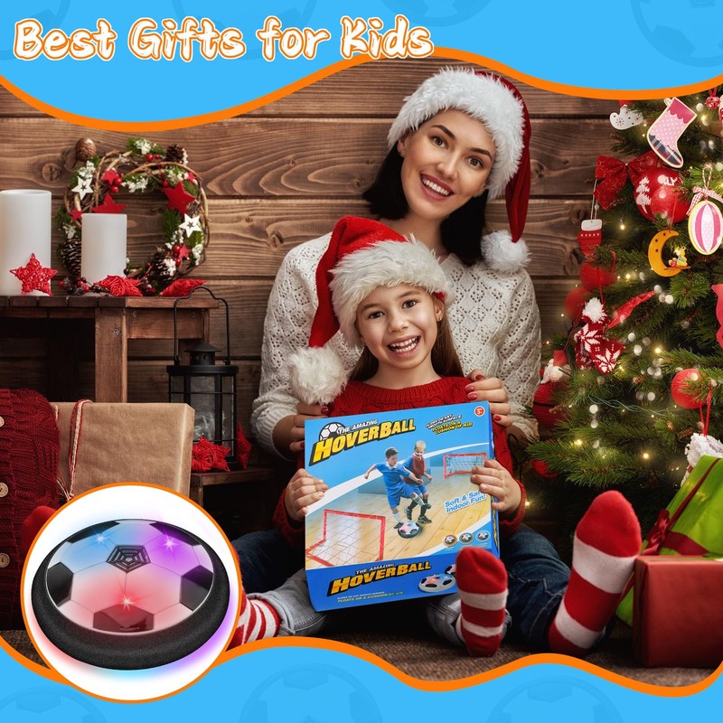 Nazano LED Hover Soccer Ball Set - Indoor Floating Soccer with 2 Goals & Lights gallery