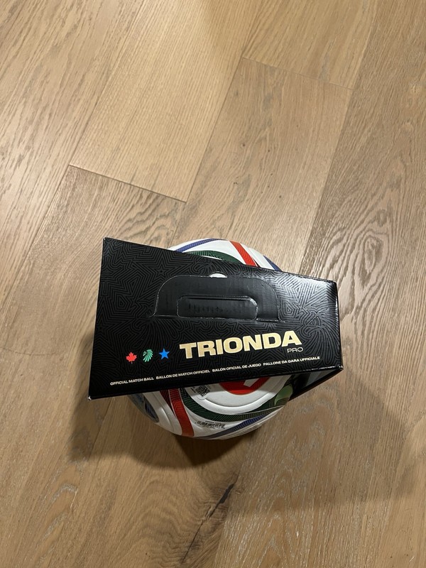 adidas Trionda Pro Size 5 Multicolor Soccer Ball TPU Hand-Stitched JD8021 gallery