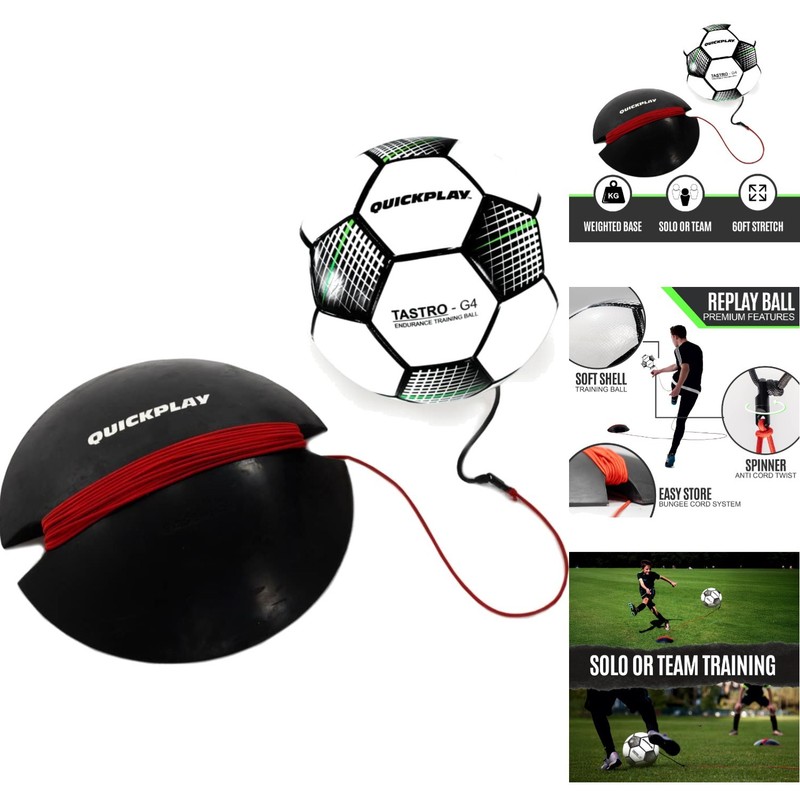 Replay Soccer Training Ball Adjustable Bungee System, Heavy Base, Indoor Outdoor