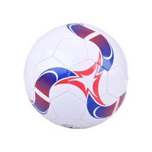Official Size 3 Soccer Ball White Blue Red 32 Panel Youth Training with Pump