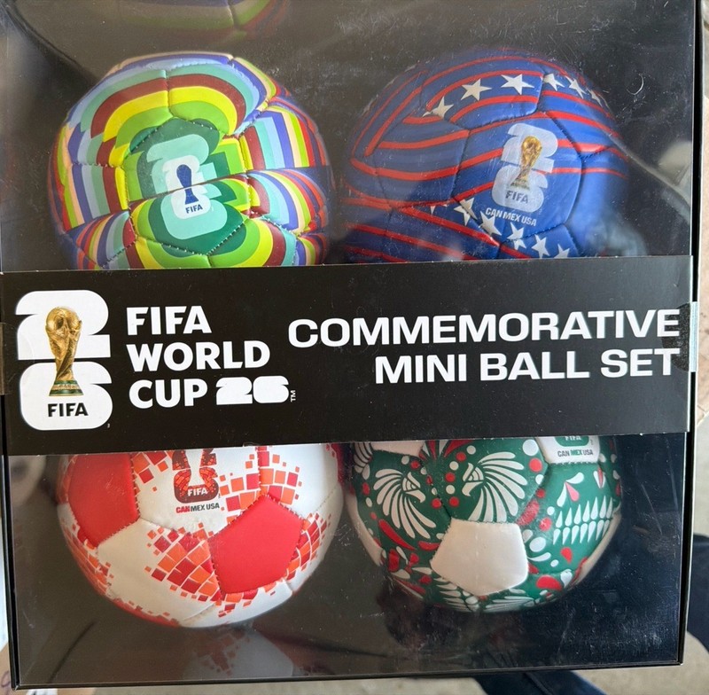 FIFA World Cup 2026 Commemorative Mini Ball Set 4 Pack CAN MEX USA Ready To Ship