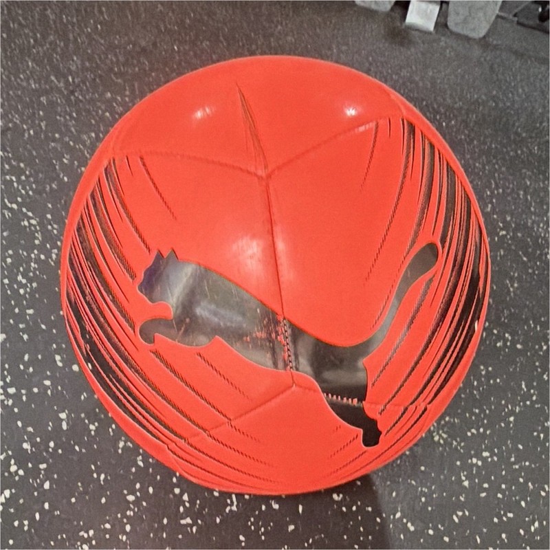 PUMA FIFA Basic Size 5 PVC Soccer Ball Red/Black Machine-Stitched