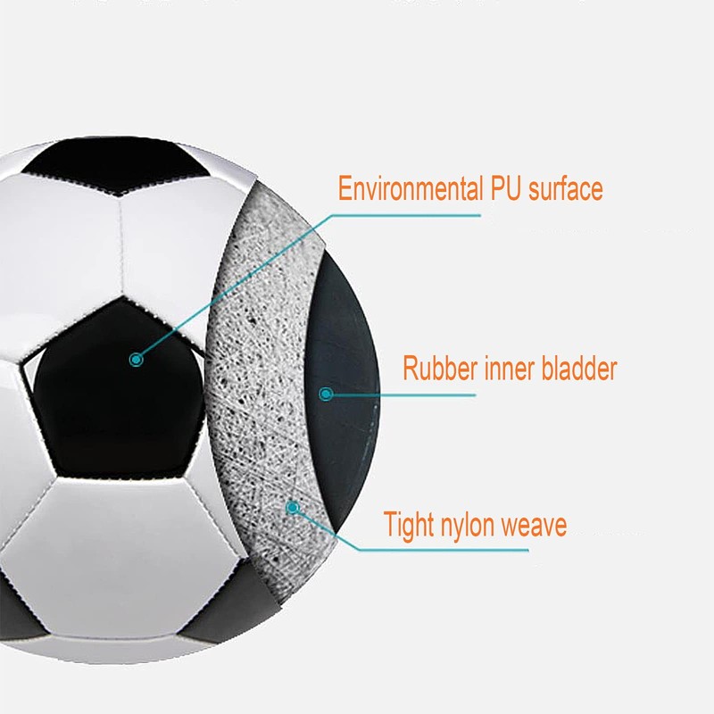 Soccer Small Size 2 White Black Thicker PU Tight Weaved Suitable for Boy Trai... gallery
