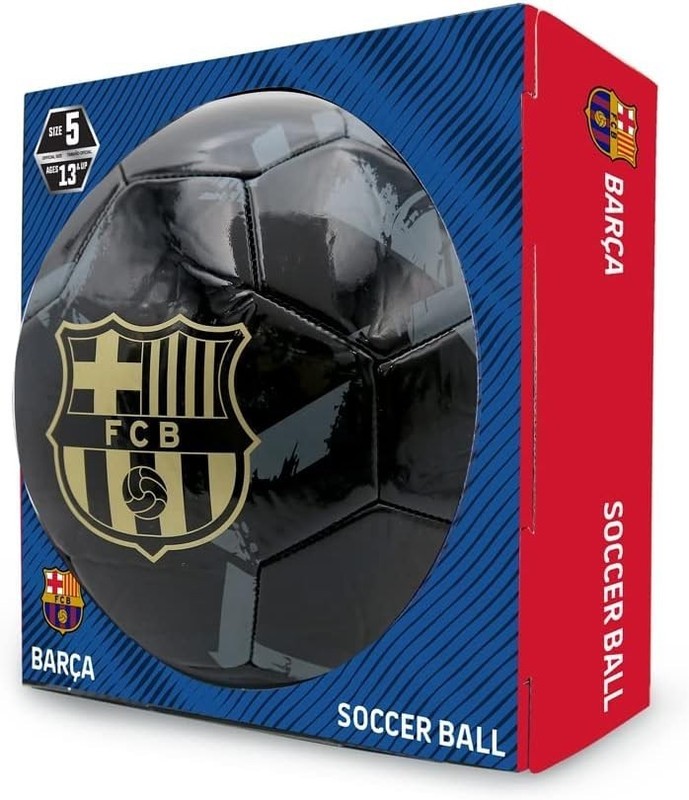 Officially Licensed #5 Size FC Barcelona Soccer Ball – MODEL FCB93BL Black NEW !