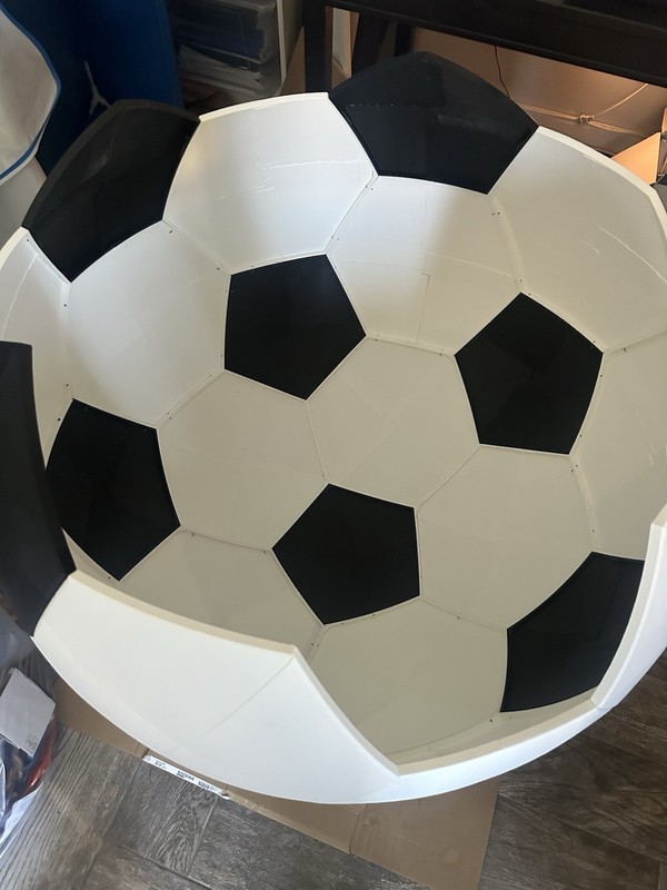 3D Printed Soccer Ball Puzzle Model 900mm Large Display Art Decor Handmade gallery