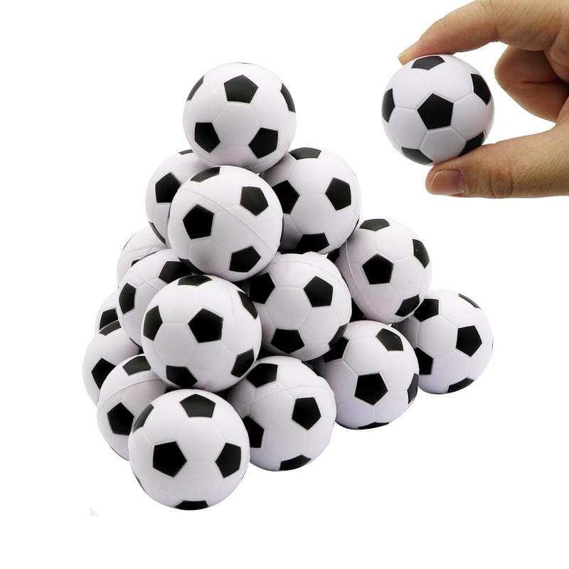 20 PCS Mini Soccer Stress Balls Bulk 1.6 inch Foam Soccer Squeeze Balls Small…