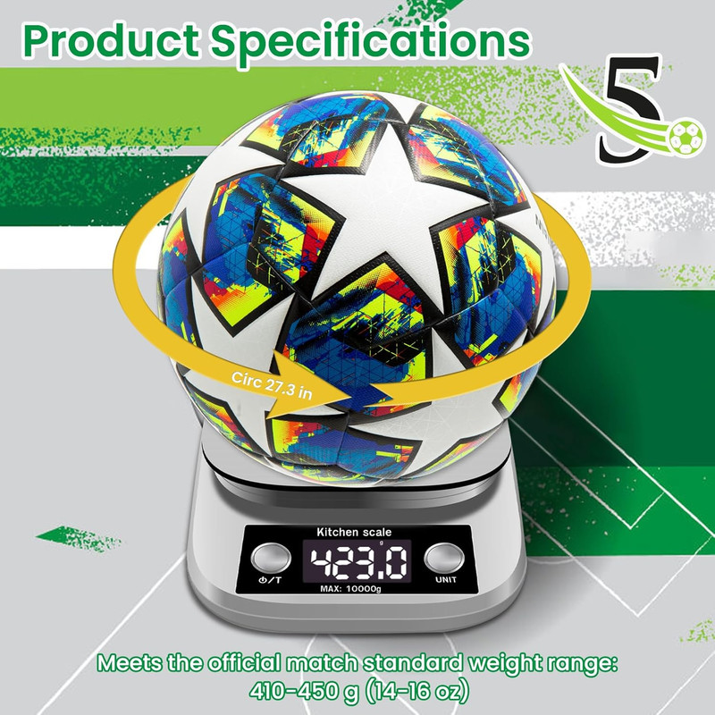 Size 5 Soccer Ball, Waterproof PU Leather, Official Match Ball, with Pump & Need gallery