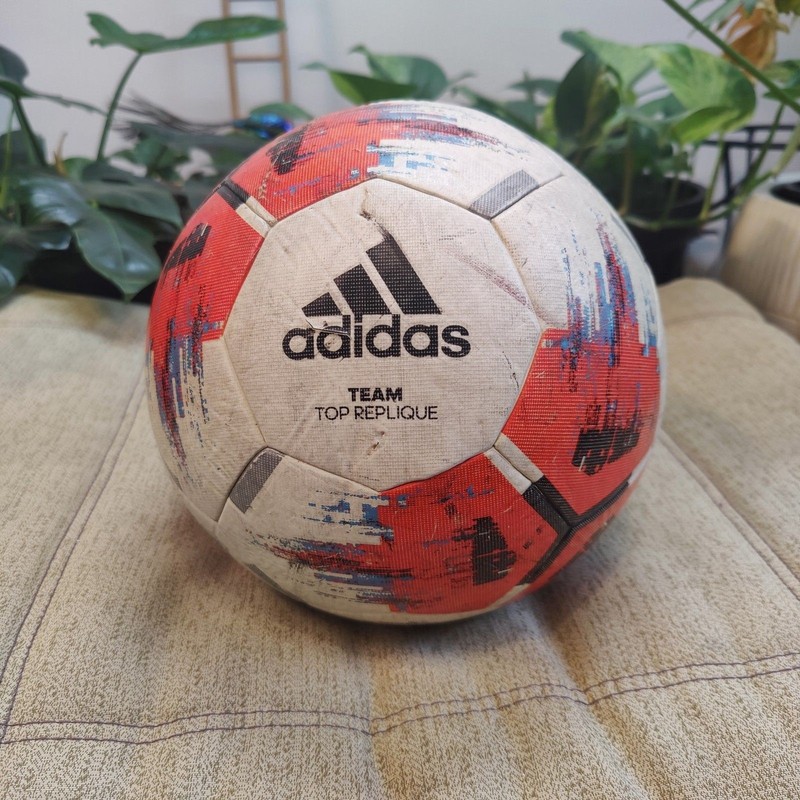 Adidas TeamTop Replique Soccer Ball Size 5 Textured Training Ball Fair Condition