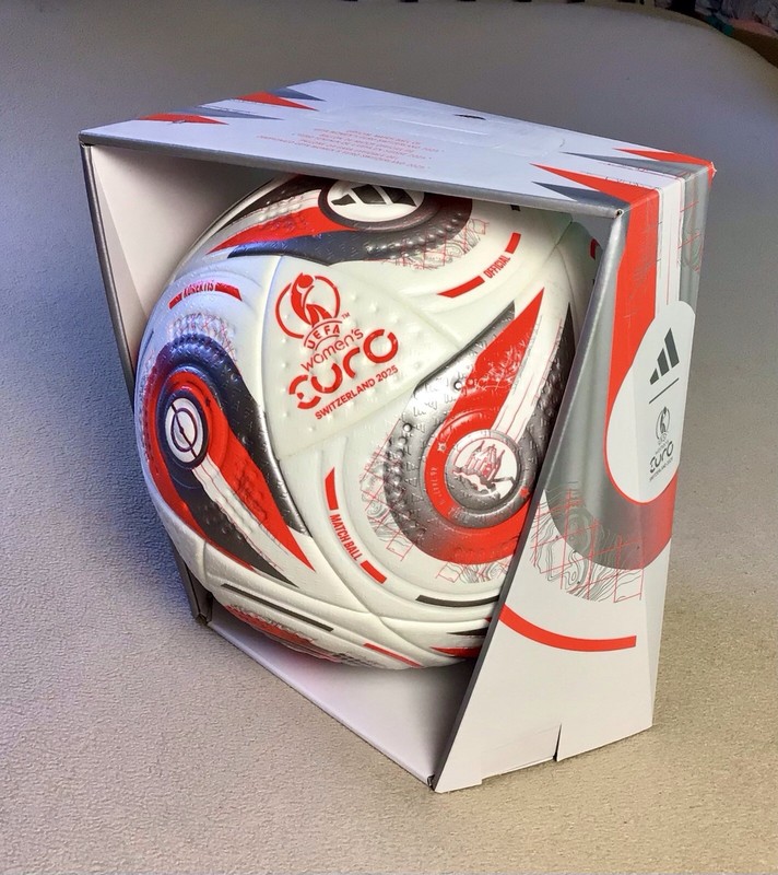 New $170 Adidas UEFA Women’s 2025 Euro Finals Pro Official Match Soccer Ball OMB
