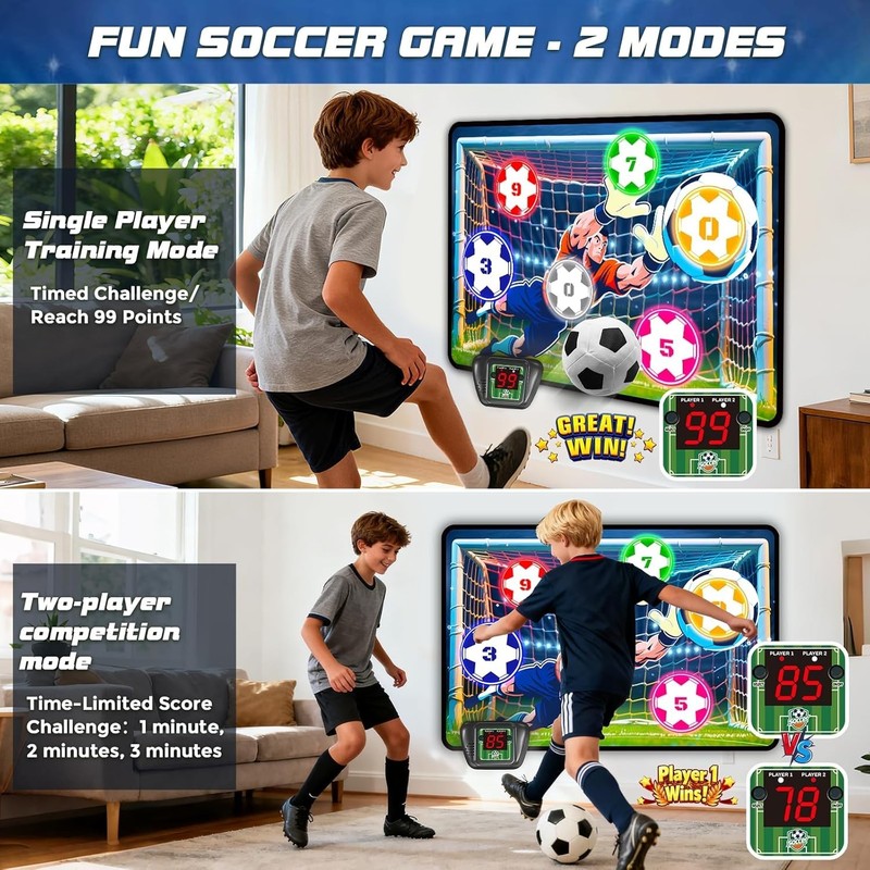Electronic Scoring Soccer Game Set for Kids, Indoor-Outdoor Fun 3-10 Yrs gallery