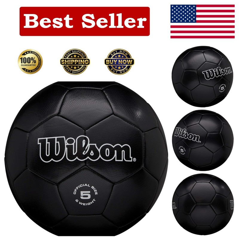Size 5 Traditional Soccer Ball – Synthetic Leather for Adult Recreational Play