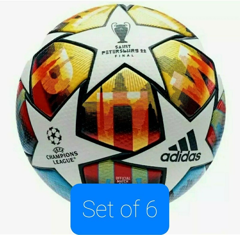 6 × Adidas Champions League St. Petersburg 2022 Final GENIUNE Match Balls size 5