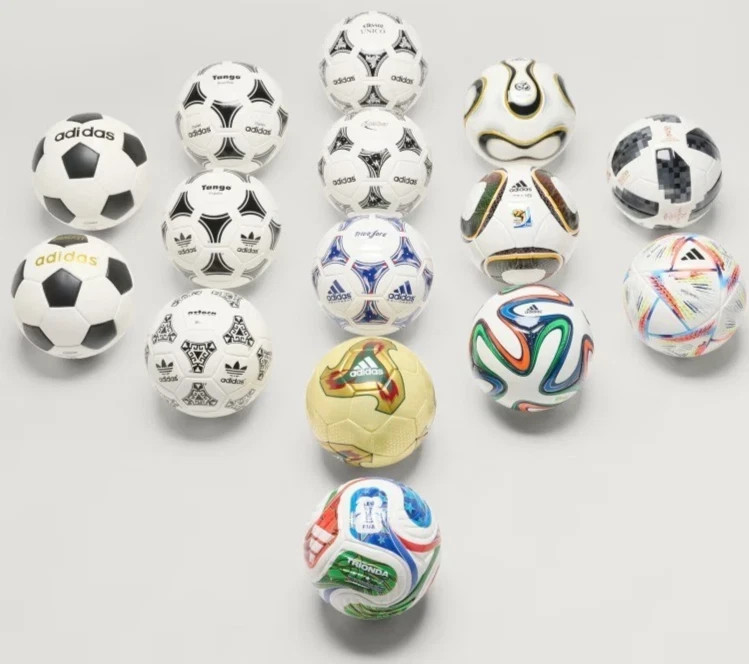 Adidas Historical Balls Set 15 pcs World Cup 1970-2026 Collector Set Size 5