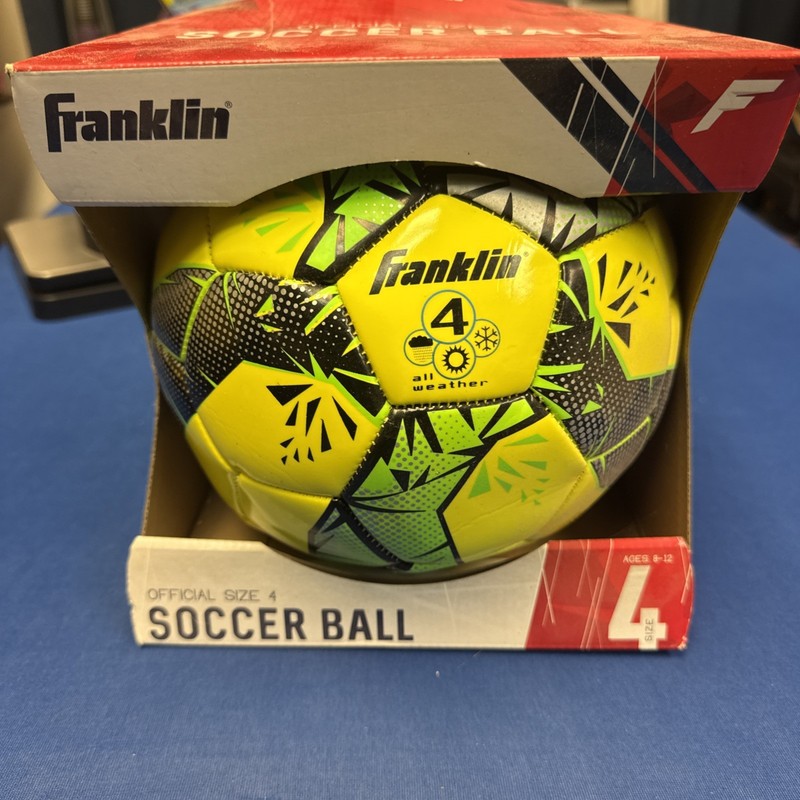 Soccer Ball Kids Franklin All Weather Play Competition #4 Ages 8-12 Athletic NEW