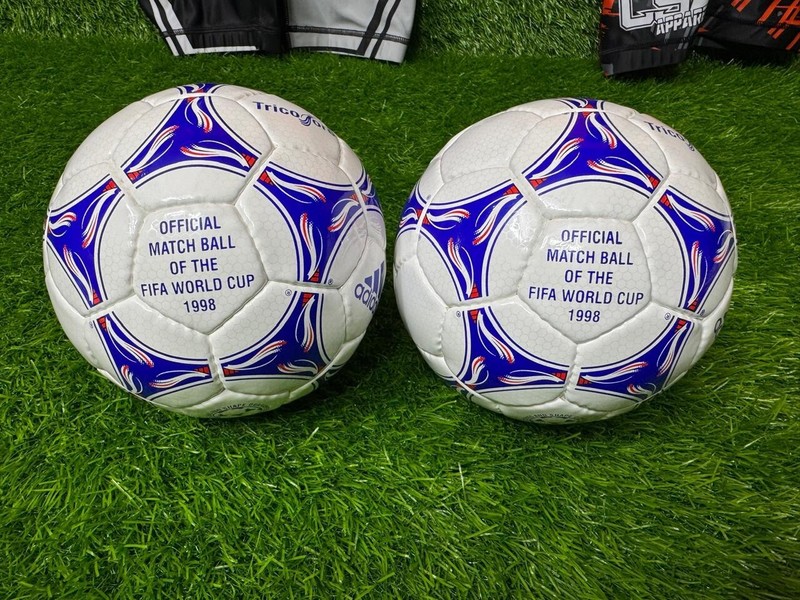 2pc ADIDAS MINI TRICOLORE FIFA World Cup 1998 France Soccer Match Ball Size 1