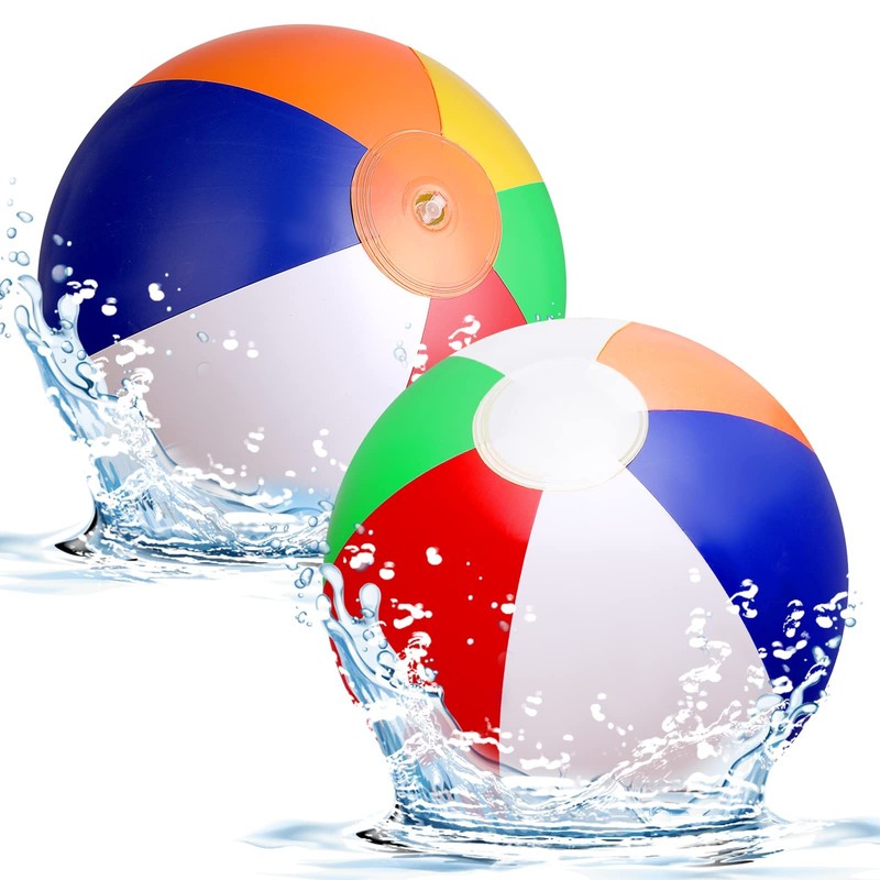 Water Polo Inflatable, 2 Pack Inflatable Water Balls Slide. 33cm Inflatable S...