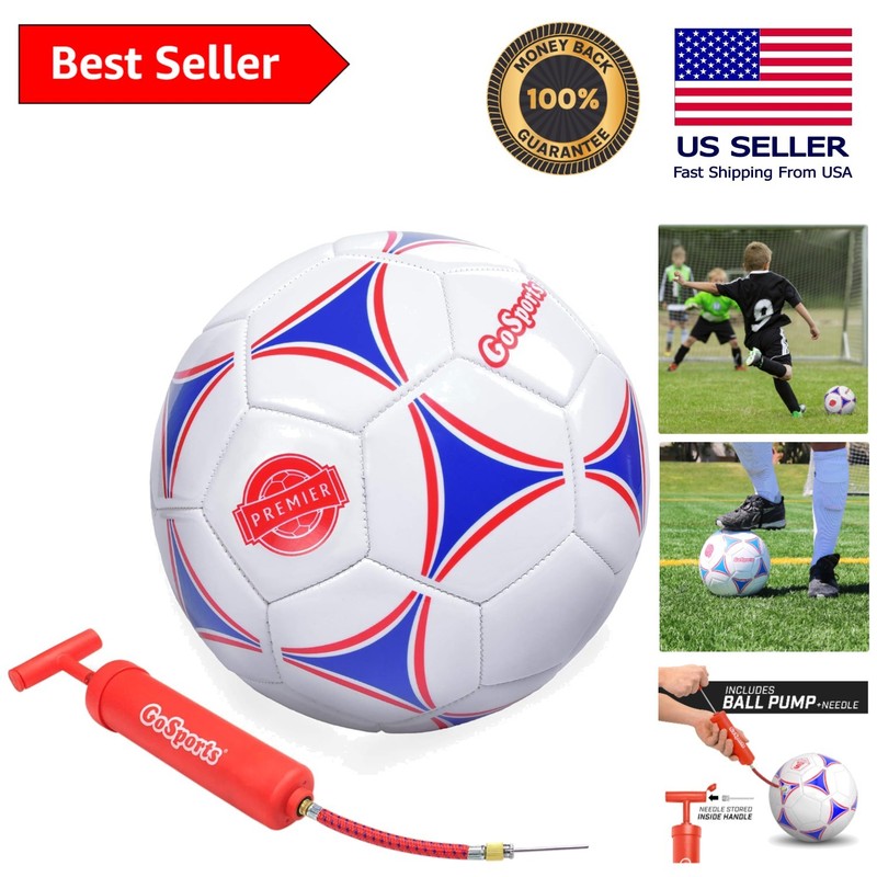 Multicolor Premier Soccer Ball – Size 5 – Perfect for Training & Games with Pump