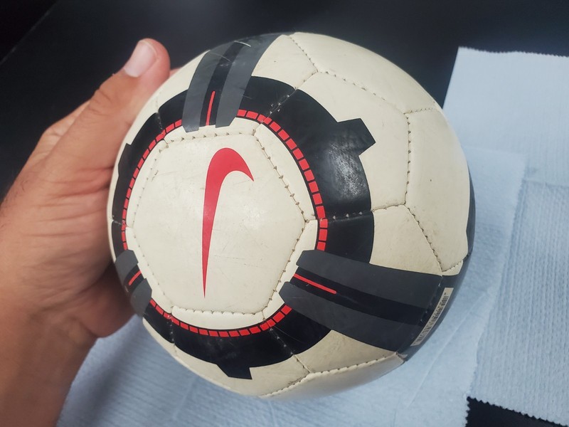Nike T90 Miniature Skill Ball (Size 1?) White/Gray -USED- gallery