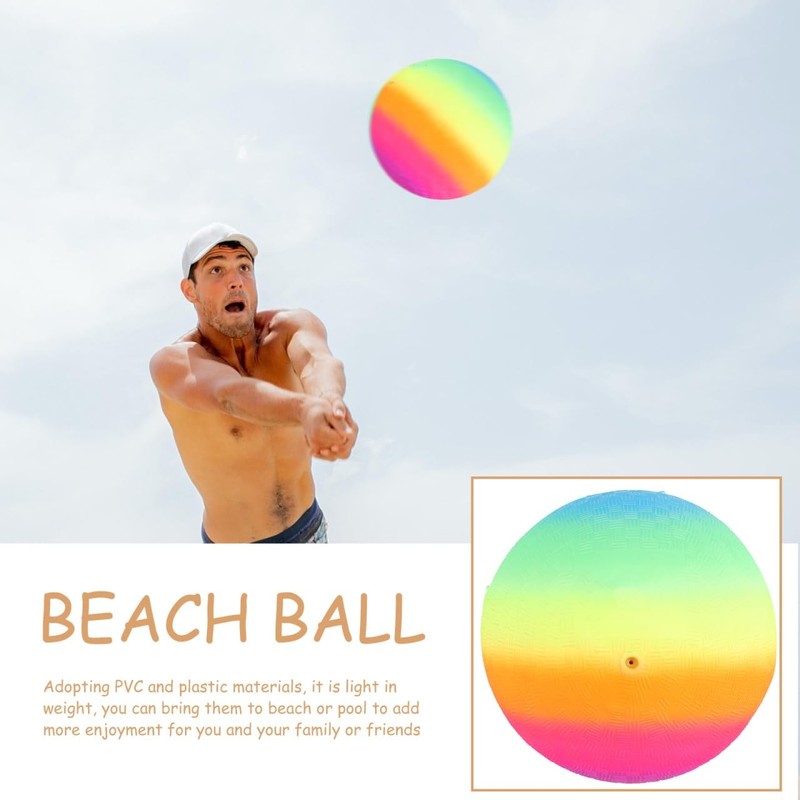 Water Polo Inflatable Ball Rainbow 22cm Inflatable Rainbow Water Ver... gallery