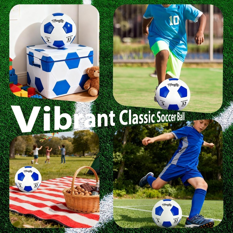 Size 5 Soccer Ball with Pump--Training Recreation Youth Soccer Ball Size 5 Th... gallery