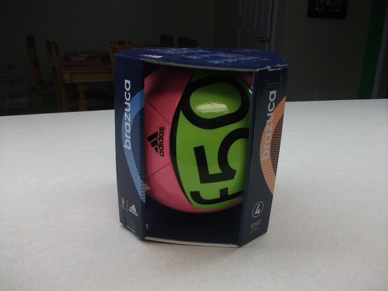 SOCCER BALL-ADIDAS-STARLANCER CLUB-SIZE-4-PINK & GREEN IN COLOR-NEW-IN THE BOX-