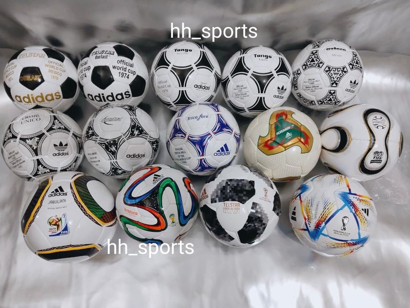 Adidas Historical Mini Balls Set 14 PCS World Cup 1970- 2022 Collector Set Size1